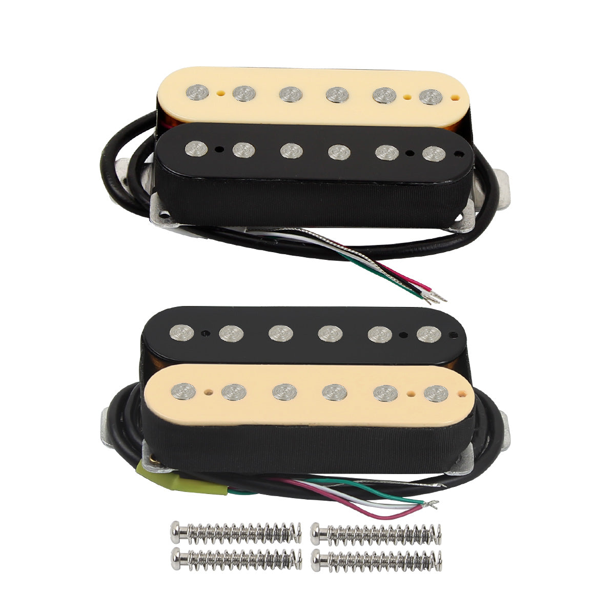 FLEOR Guitar Humbucker Pickup Ceramic 12 Fixed Pole-Pieces | iknmusic