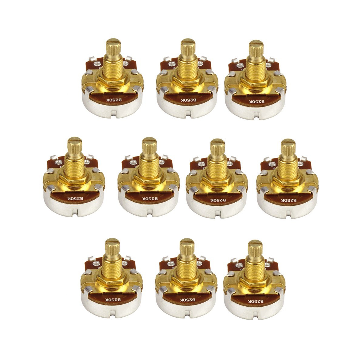 FLEOR Long Shaft Guitar Potentiometer 250k / 500k Gold | iknmusic