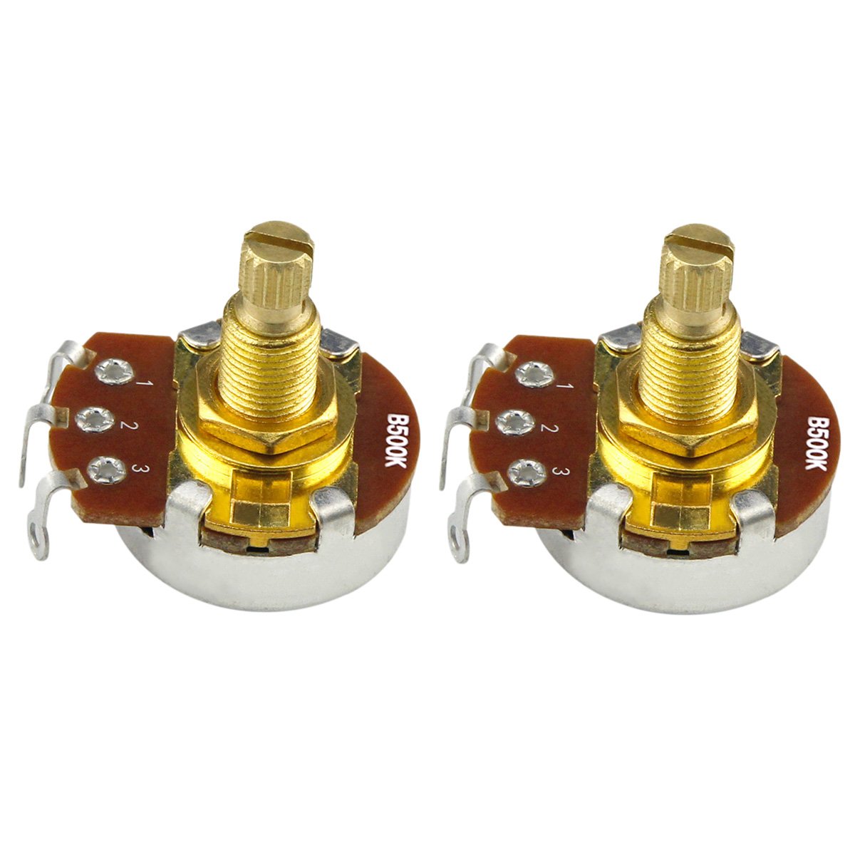 FLEOR Long Shaft Guitar Potentiometer 250k / 500k Gold | iknmusic