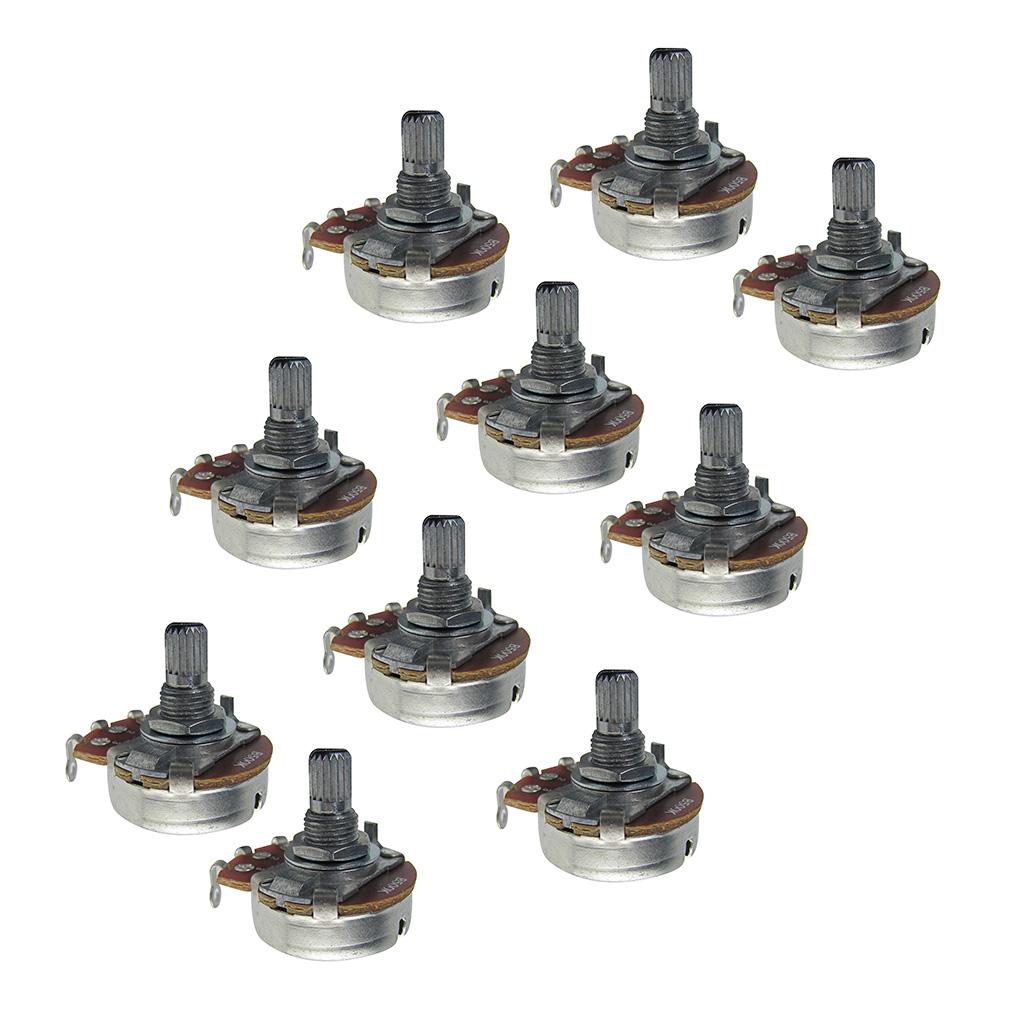 FLEOR Full Size Guitar Potentiometers Pots Short Split Shaft 250k/500k