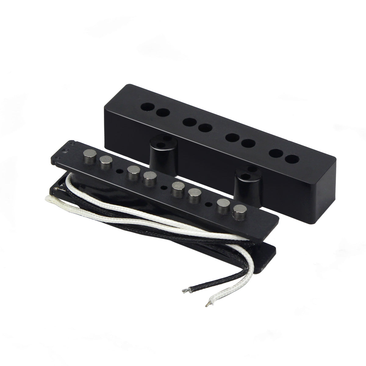 FLEOR Alnico 5 Jazz Bass Pickups Black for 4 String Bass | iknmusic