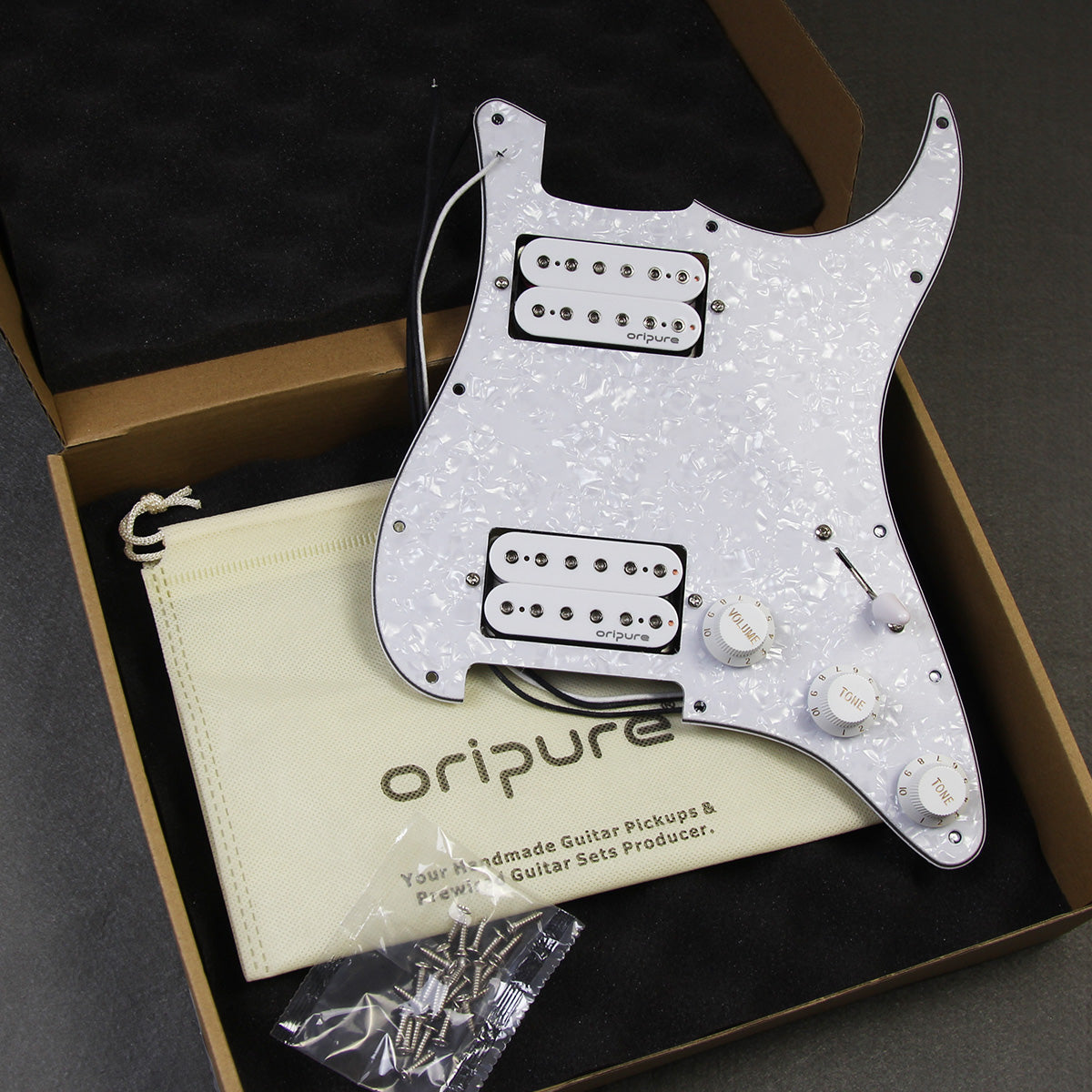 OriPure OLD-HH Alnico 5 HH Prewired Guitar Pickguard | iknmusic