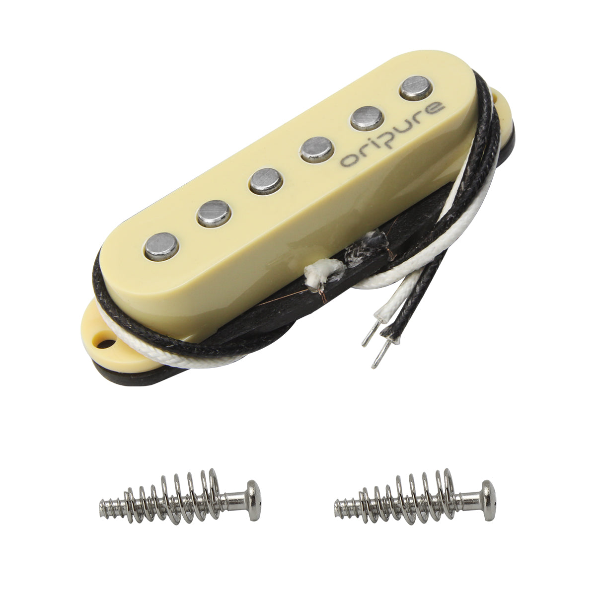 OriPure TFF566 Flat-Pole Vintage Alnico 5 Single Coil Pickup for Strat/SQ Style Electric Guitar Parts