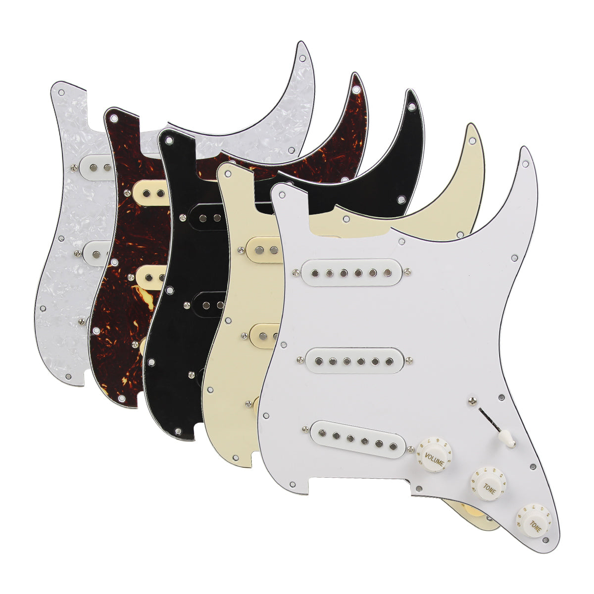 FLEOR Ceramic Prewired Strat Guitar Pickguard SSS Pickups| iknmusic