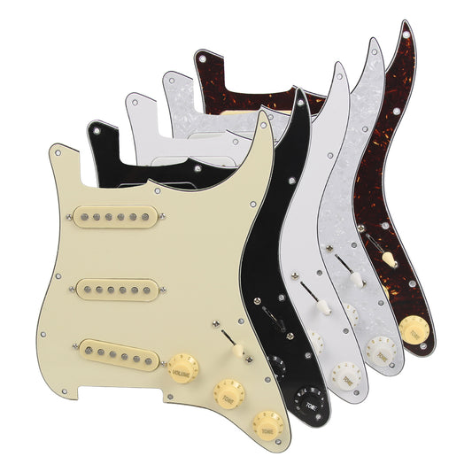 FLEOR Ceramic Prewired Strat Guitar Pickguard SSS Pickups| iknmusic