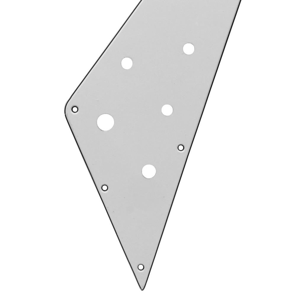 FLEOR Fly Flying V Guitar Pickguard Scratch Plate White 3Ply & Screws