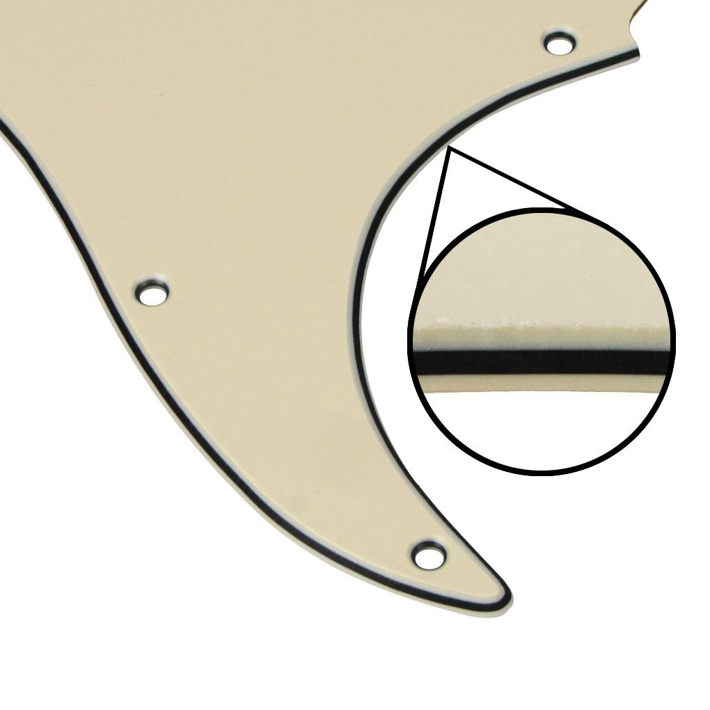 FLEOR 11 Hole Strat Guitar Pickguard Back Plate Set Cream | iknmusic