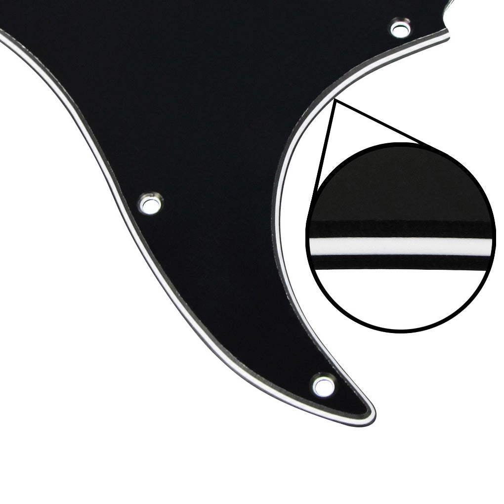 FLEOR 11 Hole Strat Pickguard SSS & Back Plate Black | iknmusic