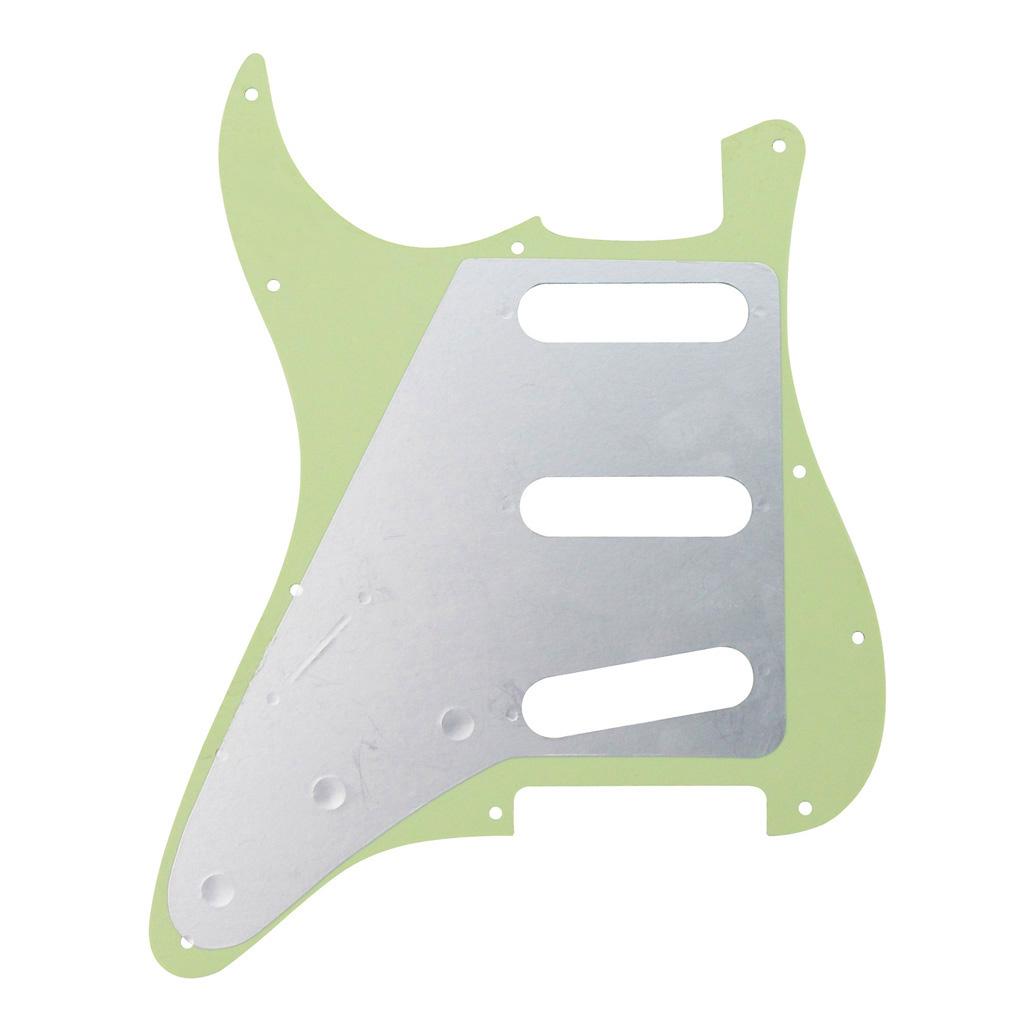 FLEOR 11 Hole SSS Pickguard Stratocaster Kit Mint Green | iknmusic