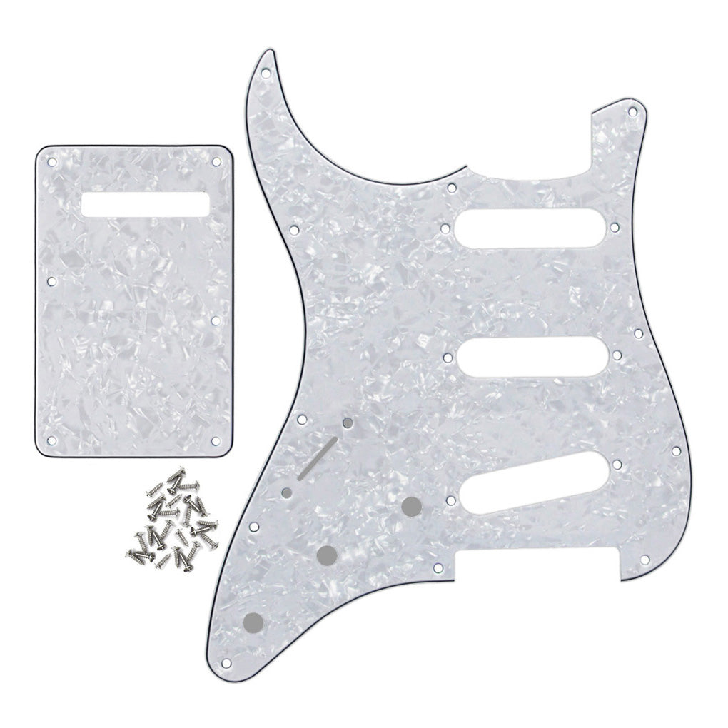 FLEOR Left Handed Strat Pickguard SSS & Back Plate | iknmusic