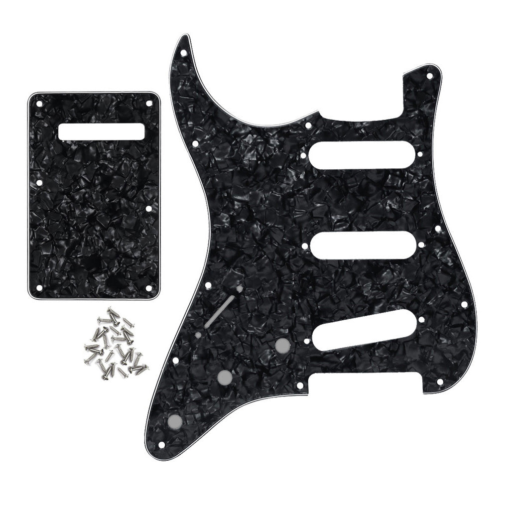 FLEOR Left Handed Strat Pickguard SSS & Back Plate | iknmusic