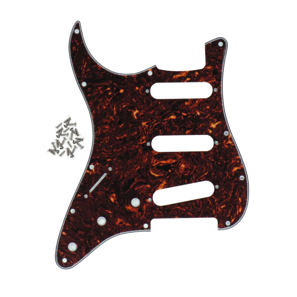 FLEOR Left Handed Strat Pickguard SSS & Back Plate | iknmusic