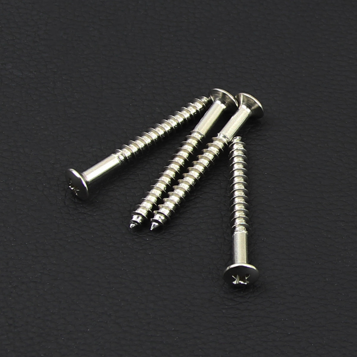 FLEOR Guitar Neck Plate Mounting Screws Chrome 4.8x45mm | iknmusic