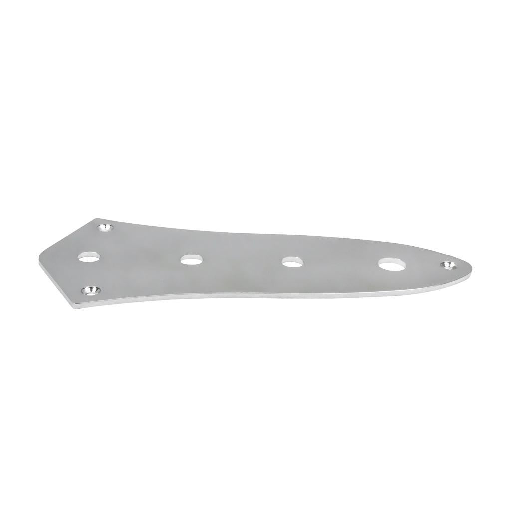 FLEOR Metal Blank JB Bass Control Plate Chrome | iknmusic