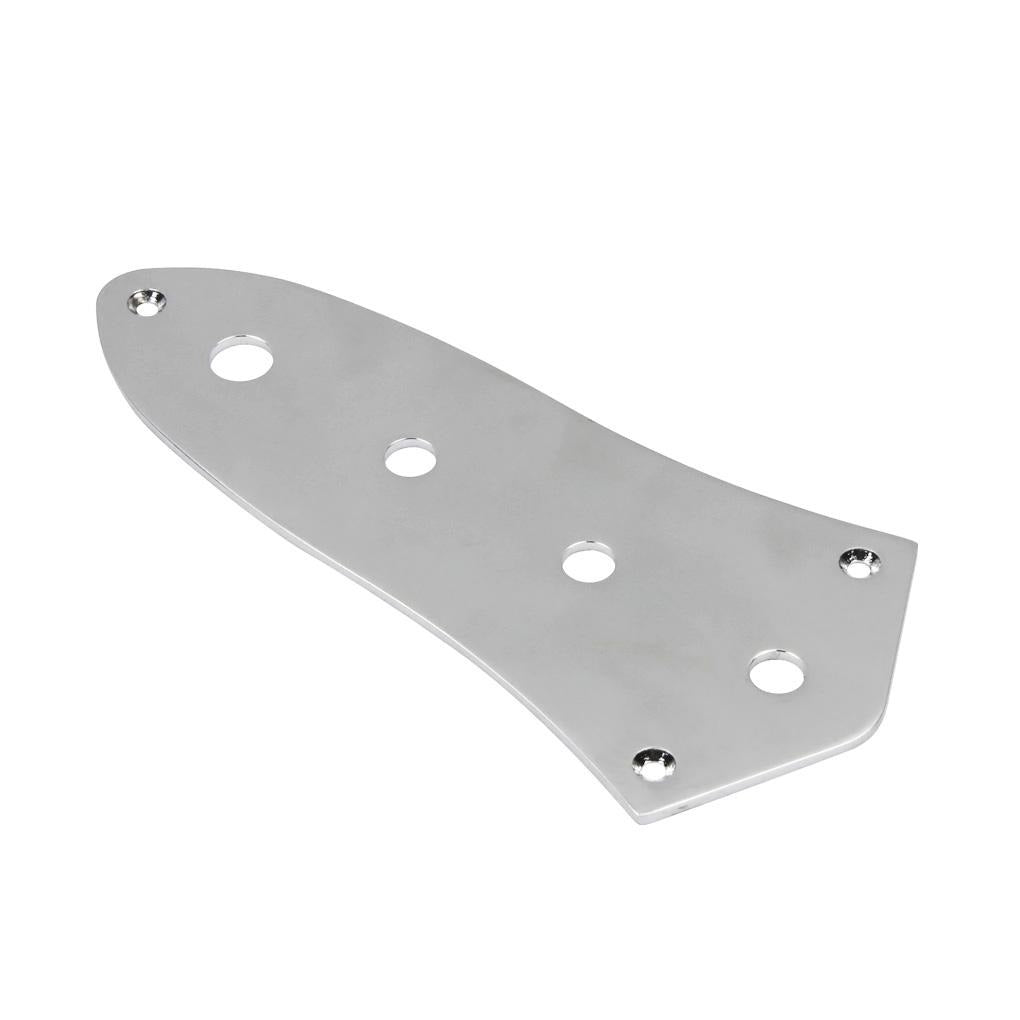 FLEOR Metal Blank JB Bass Control Plate Chrome | iknmusic