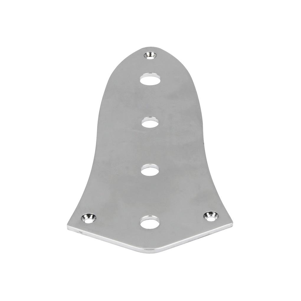 FLEOR Metal Blank JB Bass Control Plate Chrome | iknmusic