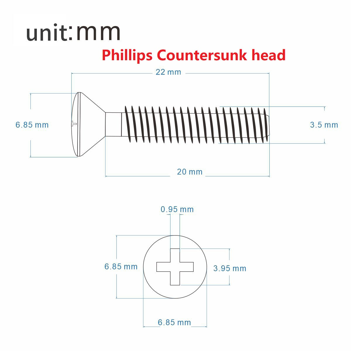 FLEOR Single Coil Guitar Pickup Mounting Screws 3.5x22mm | iknmusic