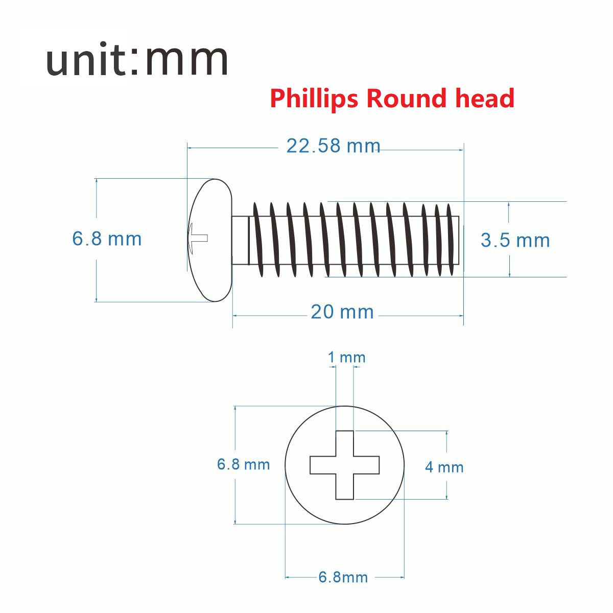 FLEOR Single Coil Guitar Pickup Mounting Screws 3.5x22mm | iknmusic