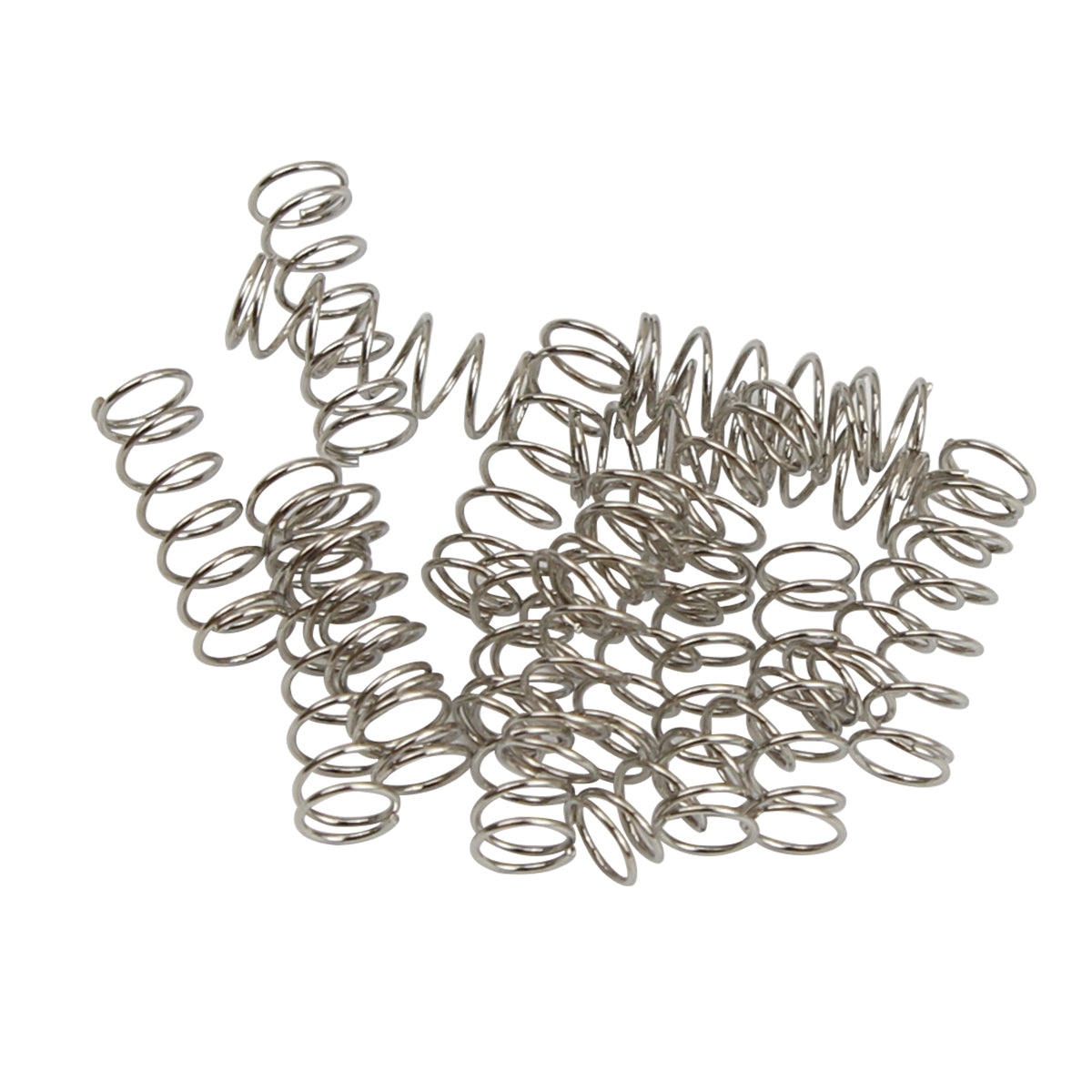 FLEOR 50pcs Guitarra Humbucker Pickup Springs Chrome 4.7x30mm para accesorios de guitarra