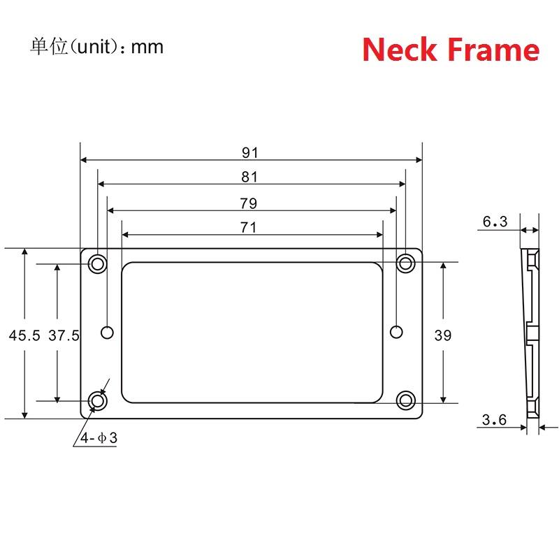 FLEOR 2PCS Curved LP Guitar Humbucker Pickup Frame | iknmusic