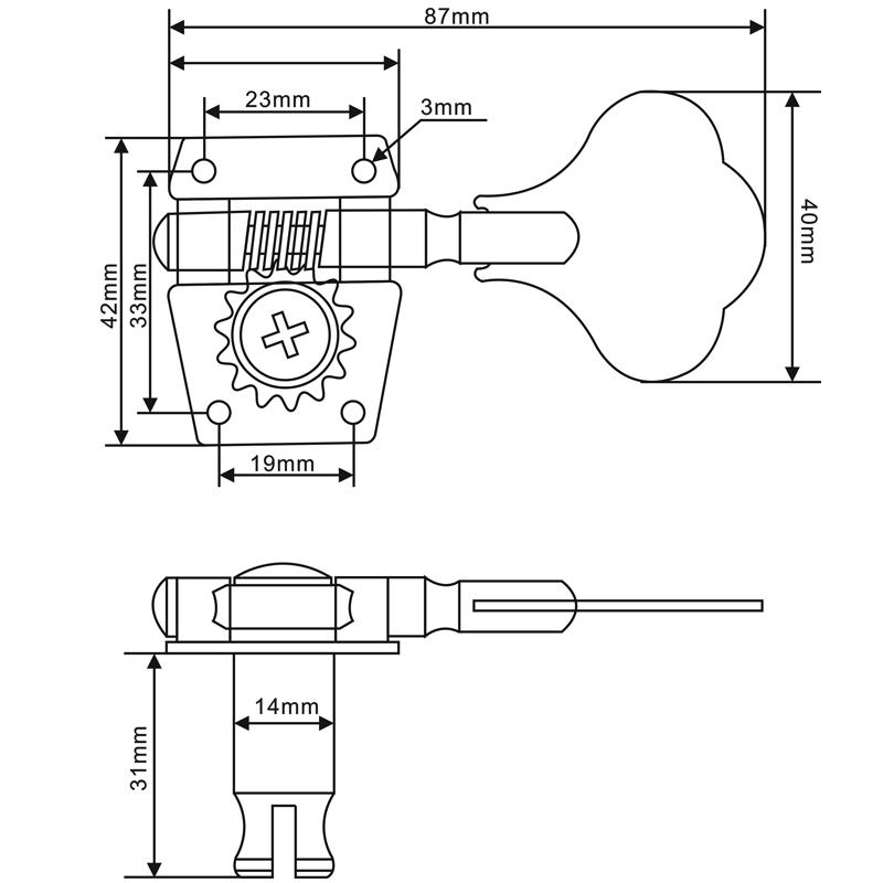 FLEOR Electric Bass Machine Heads Tuning Pegs Keys | iknmusic