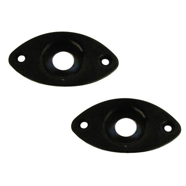 FLEOR 2pcs Oval Electric Guitar Output Jack Plate Metal | iknmusic