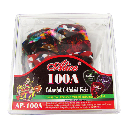Alice 100PCS Celluloid Guitar Picks 0.46 to 0.81mm | iknmusic