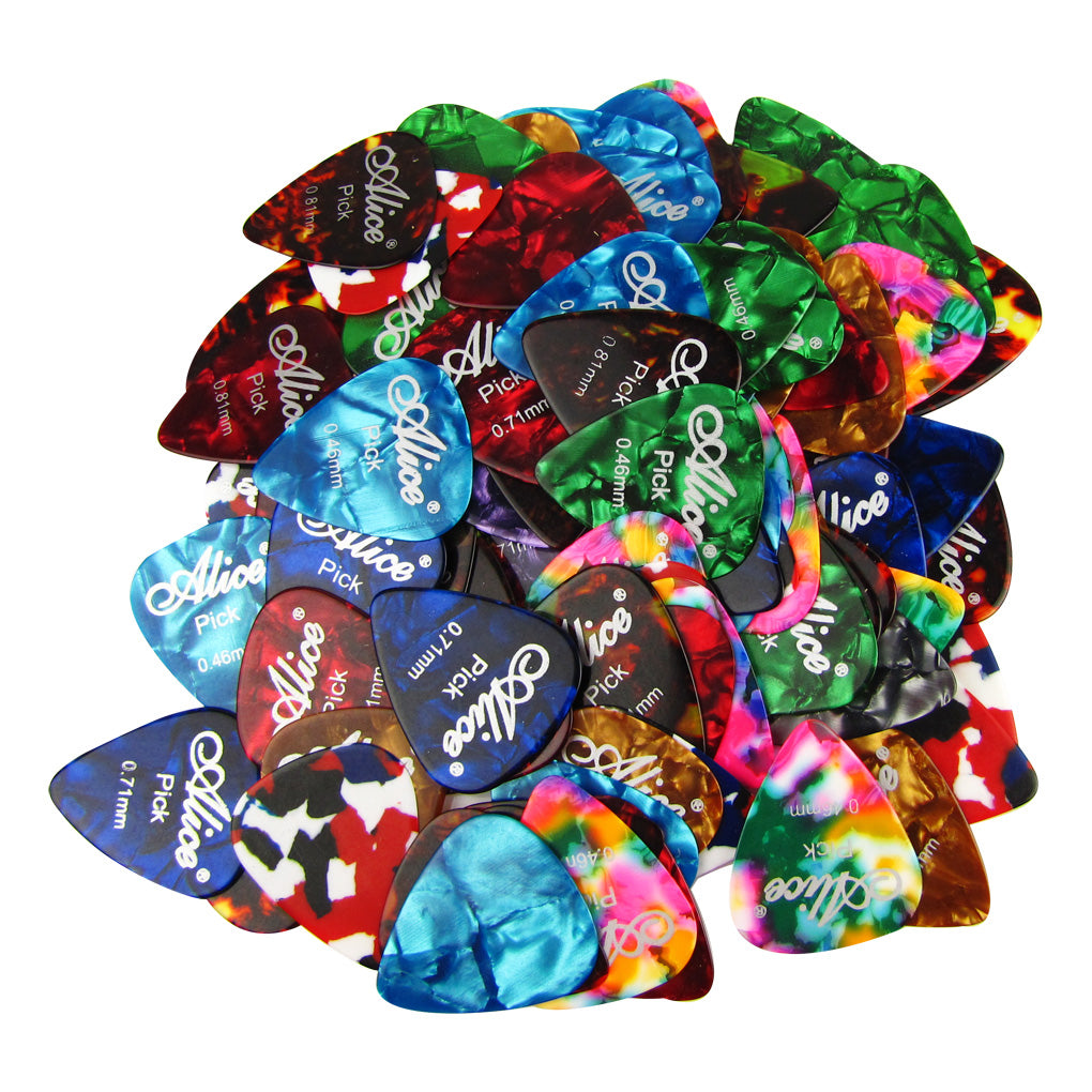 Alice 100PCS Celluloid Guitar Picks 0.46 to 0.81mm | iknmusic