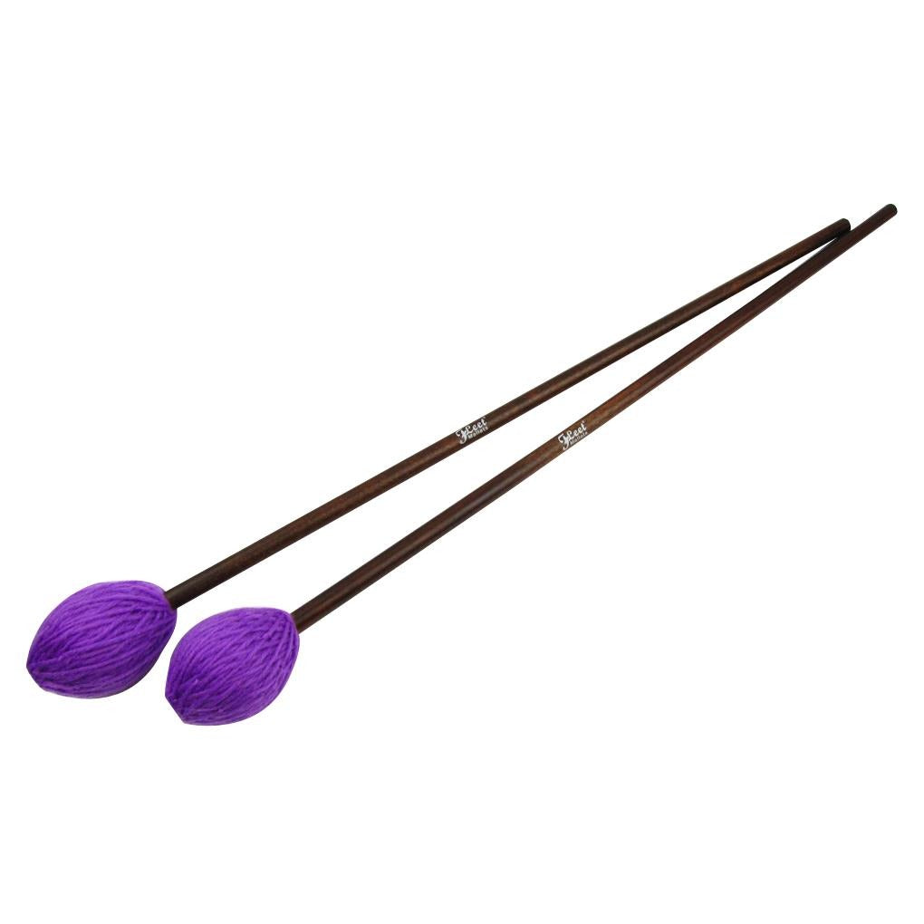 FLEET Pair of Marimba Mallets Purple Soft Yarn Head | iknmusic