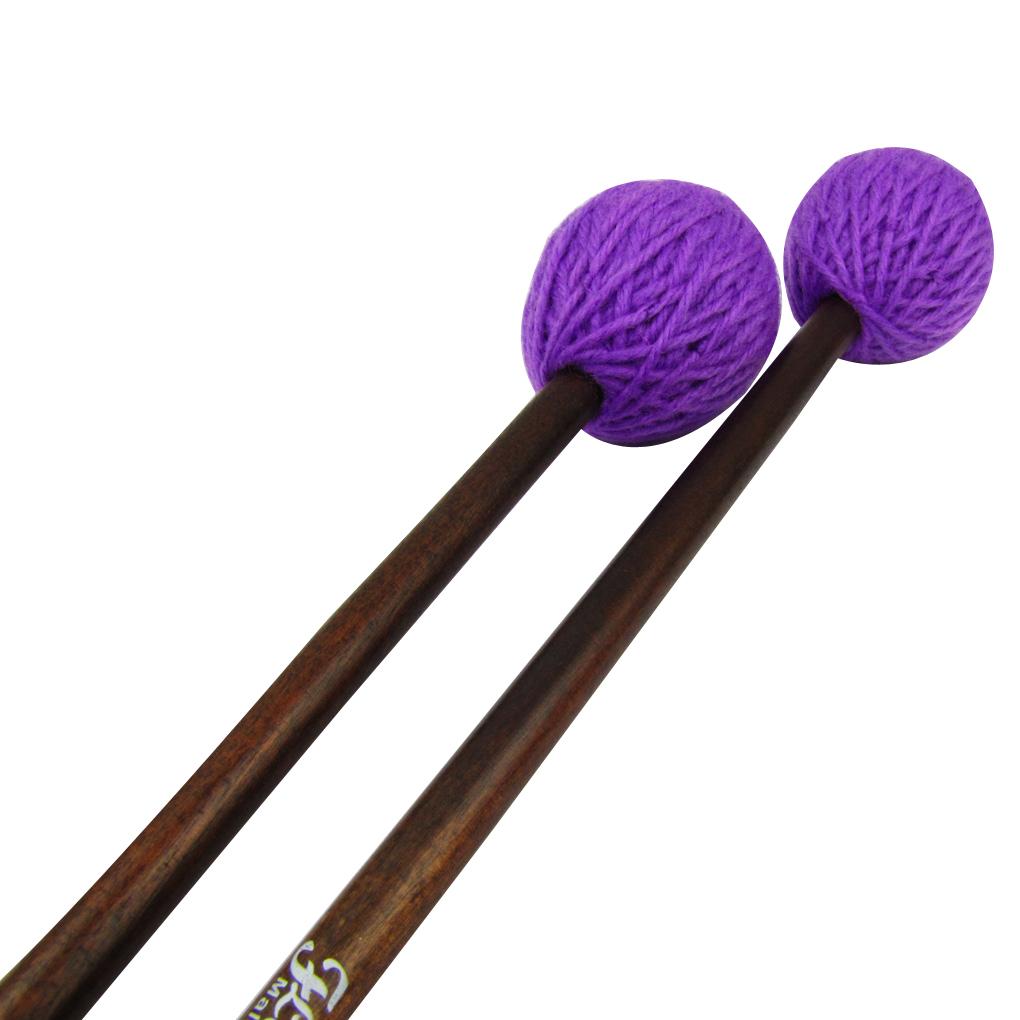 FLEET Pair of Marimba Mallets Purple Soft Yarn Head | iknmusic