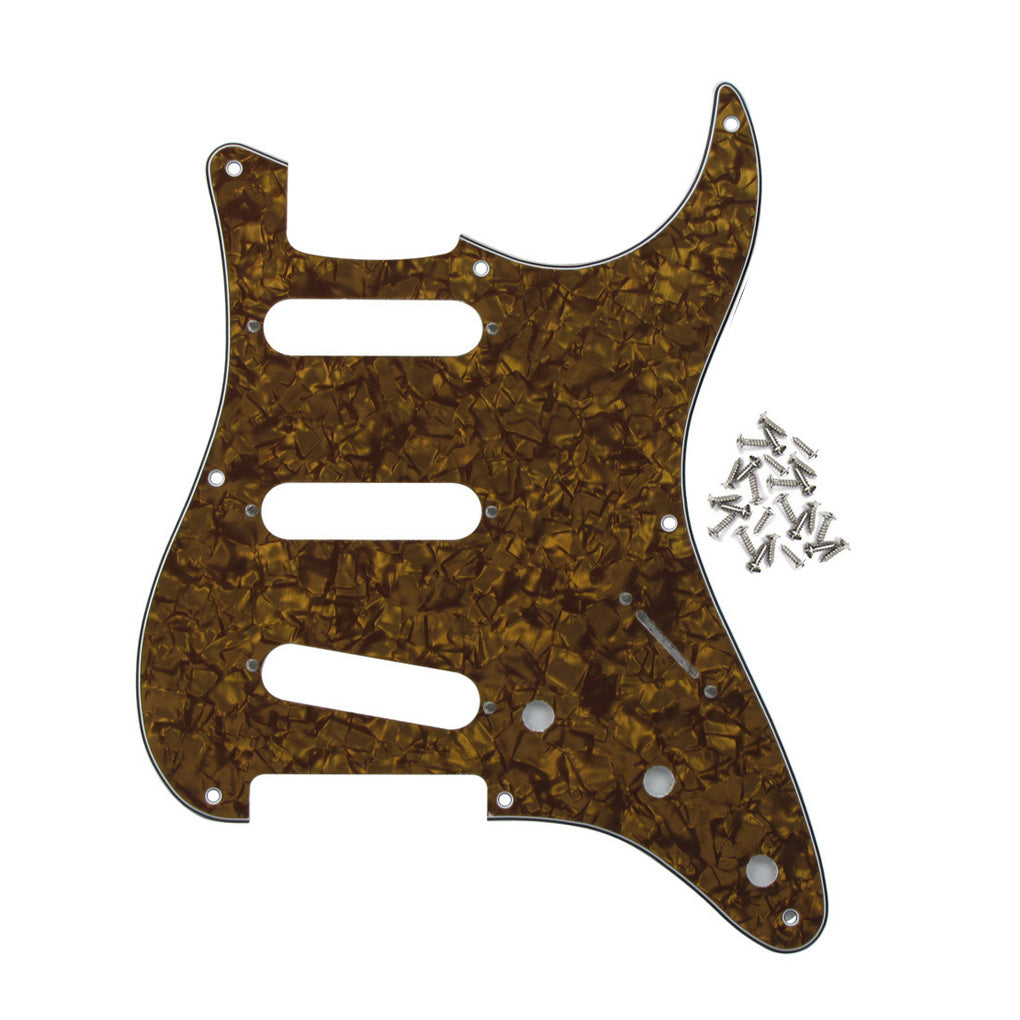 FLEOR Vintage 8 Hole Strat Pickguard SSS & Back Plate | iknmusic