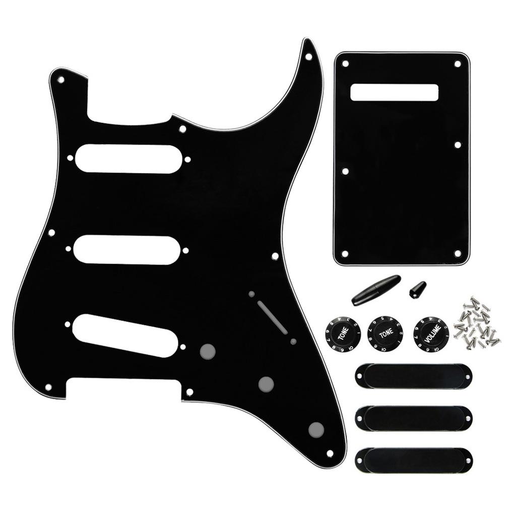 FLEOR 8 Hole Strat Pickguard Back Plate Guitar Parts Kit | iknmusic