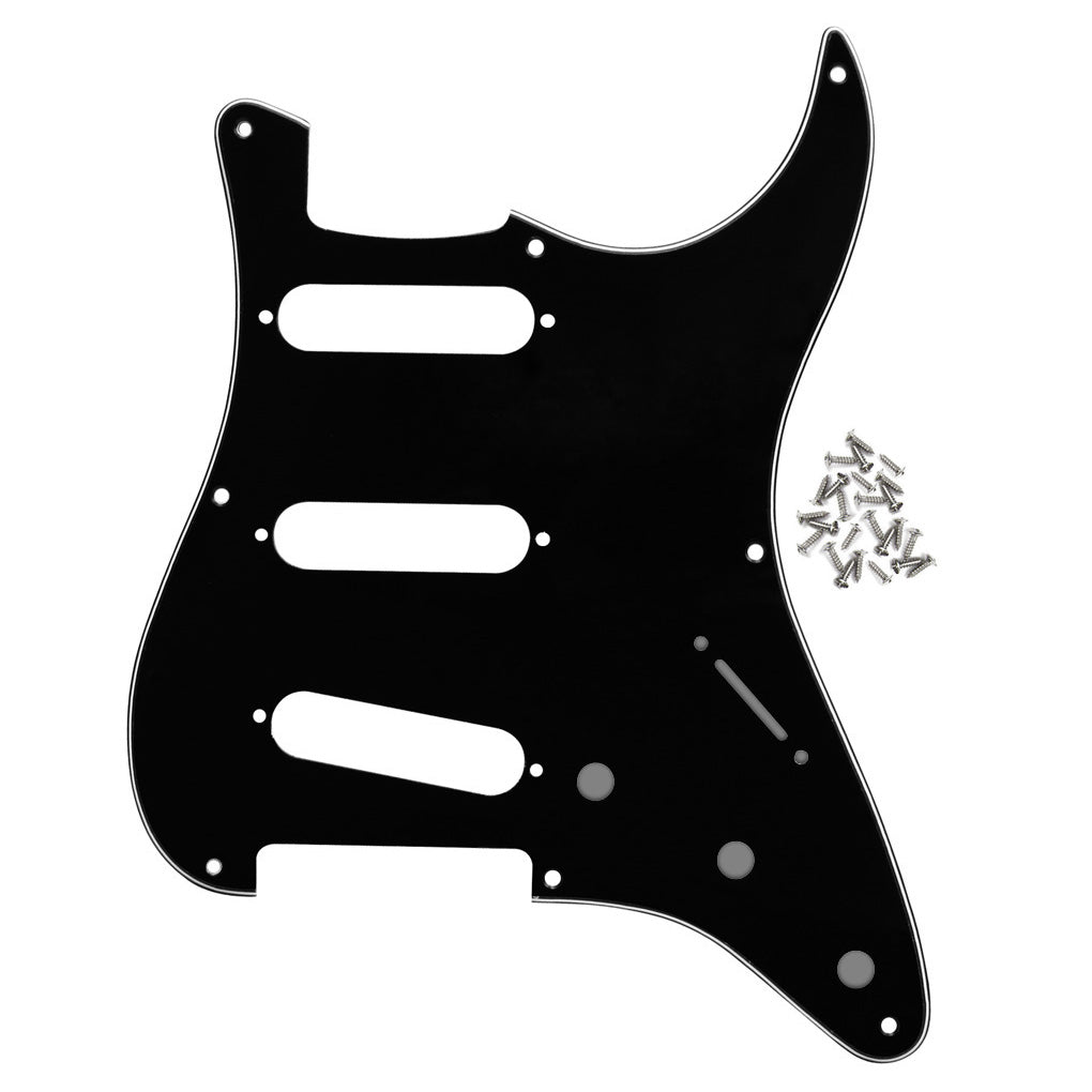 FLEOR Vintage 8 Hole Strat Pickguard SSS & Back Plate | iknmusic