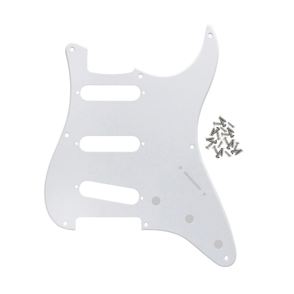FLEOR Vintage 8 Hole Strat Pickguard SSS & Back Plate | iknmusic
