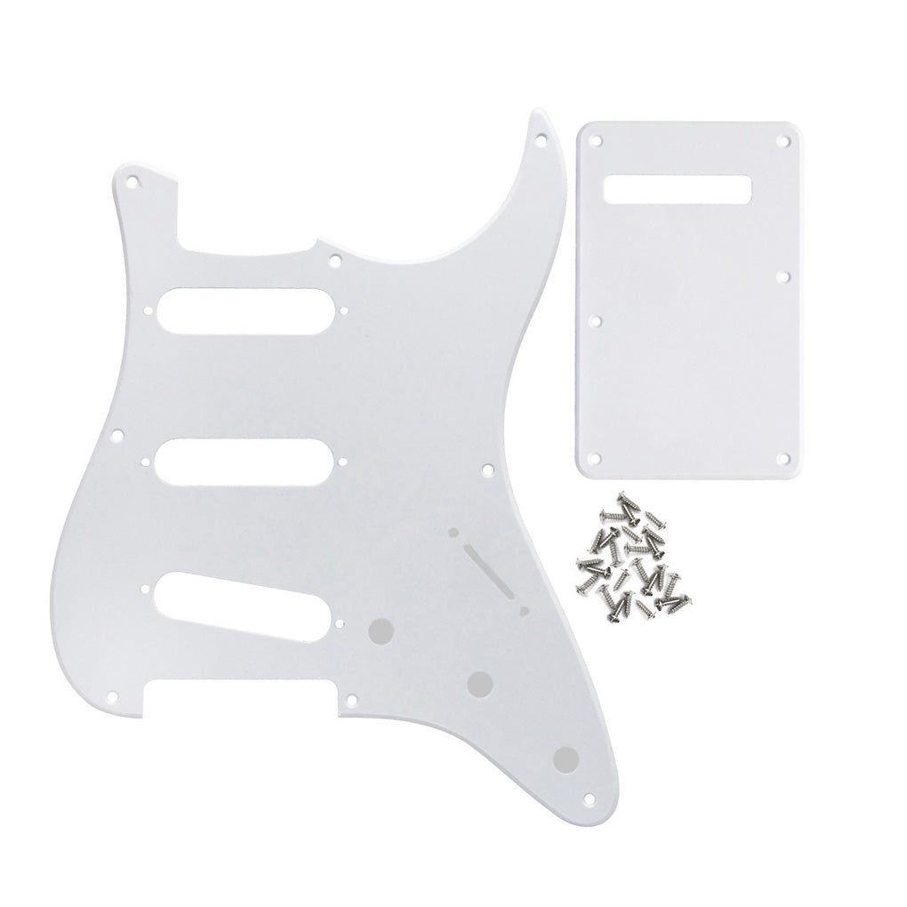 FLEOR Vintage 8 Hole Strat Pickguard SSS & Back Plate | iknmusic