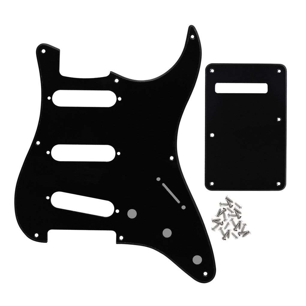 FLEOR Vintage 8 Hole Strat Pickguard SSS & Back Plate | iknmusic