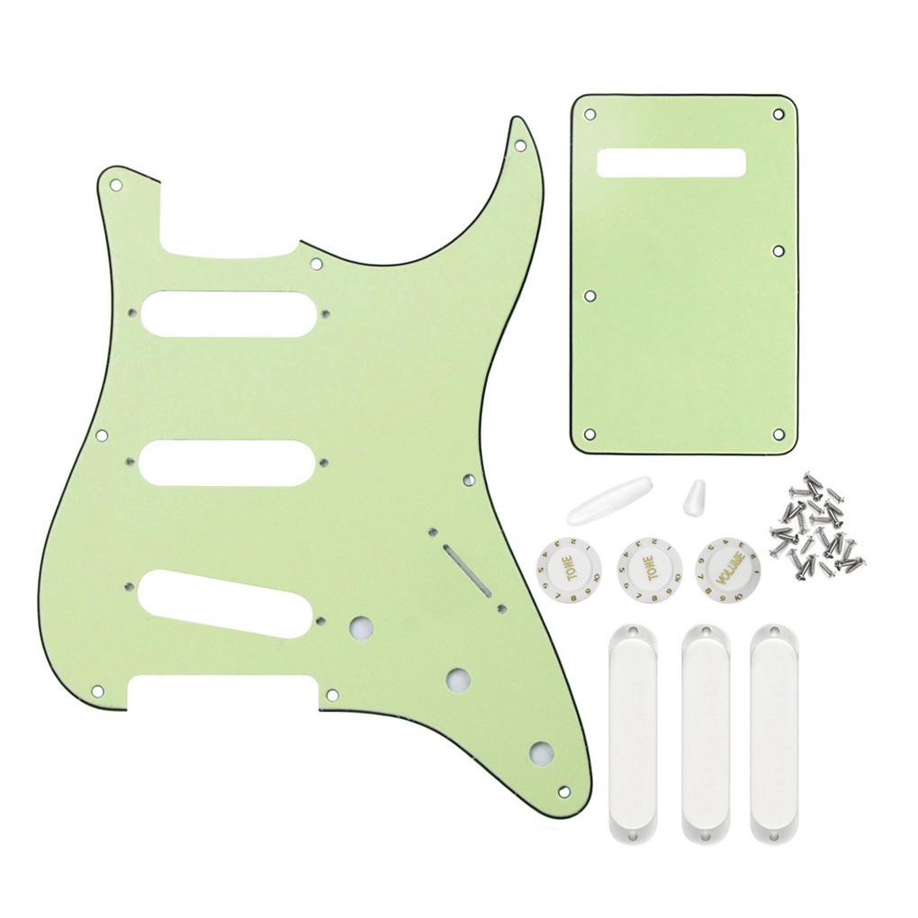 FLEOR Mint Green 8 Hole Guitar Pickguard Stratocaster SSS | iknmusic