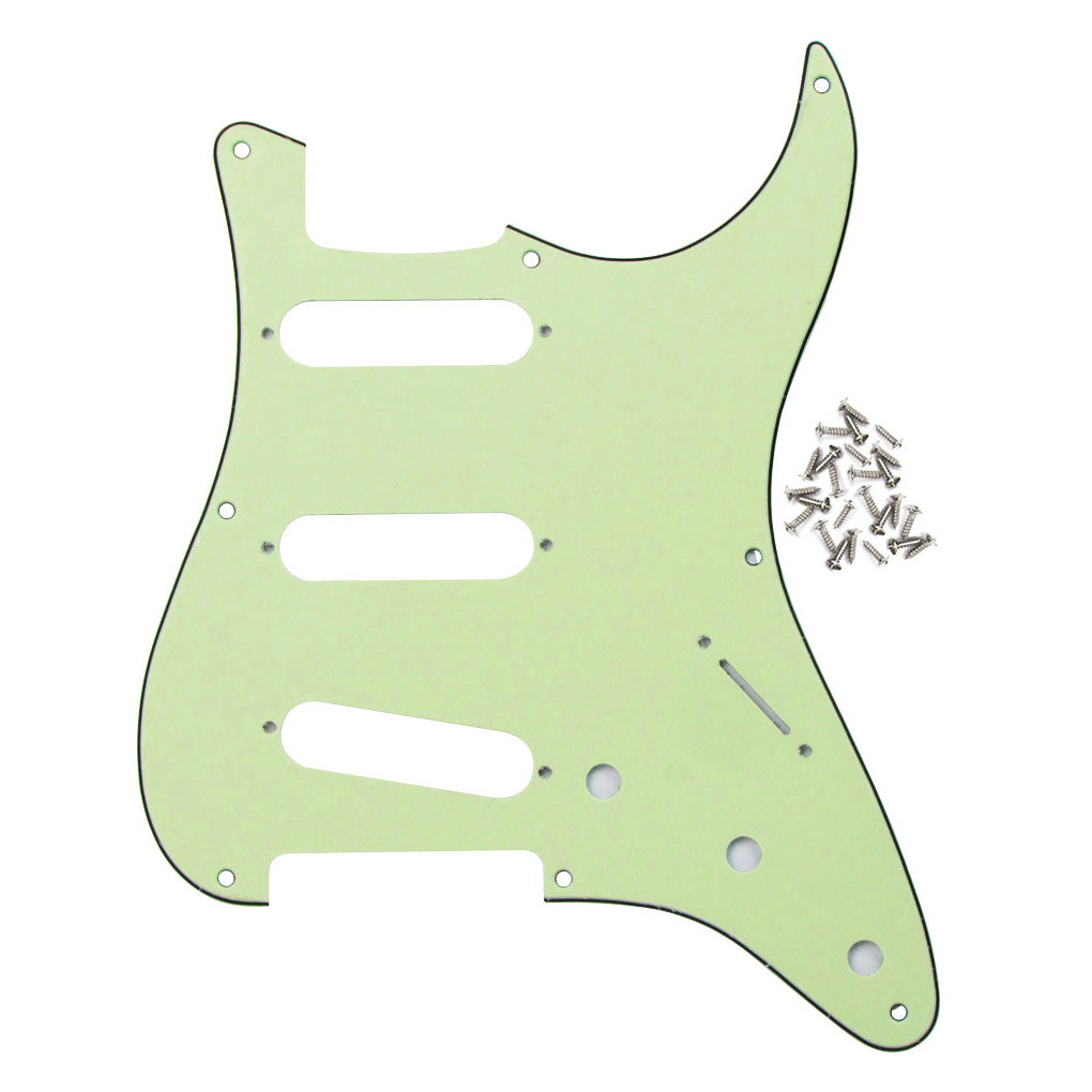 FLEOR Vintage 8 Hole Strat Pickguard SSS & Back Plate | iknmusic