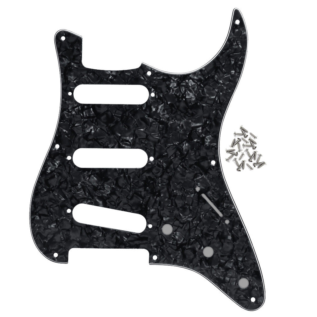 FLEOR Vintage 8 Hole Strat Pickguard SSS & Back Plate | iknmusic