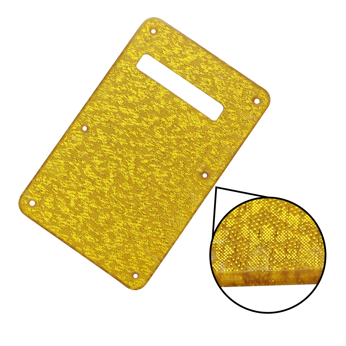 <transcy>FLEOR 1Ply Plastic Strat Guitar Back Plate Tremolo Cover Scratch Plate mit Schrauben für Gitarrenteile</transcy>