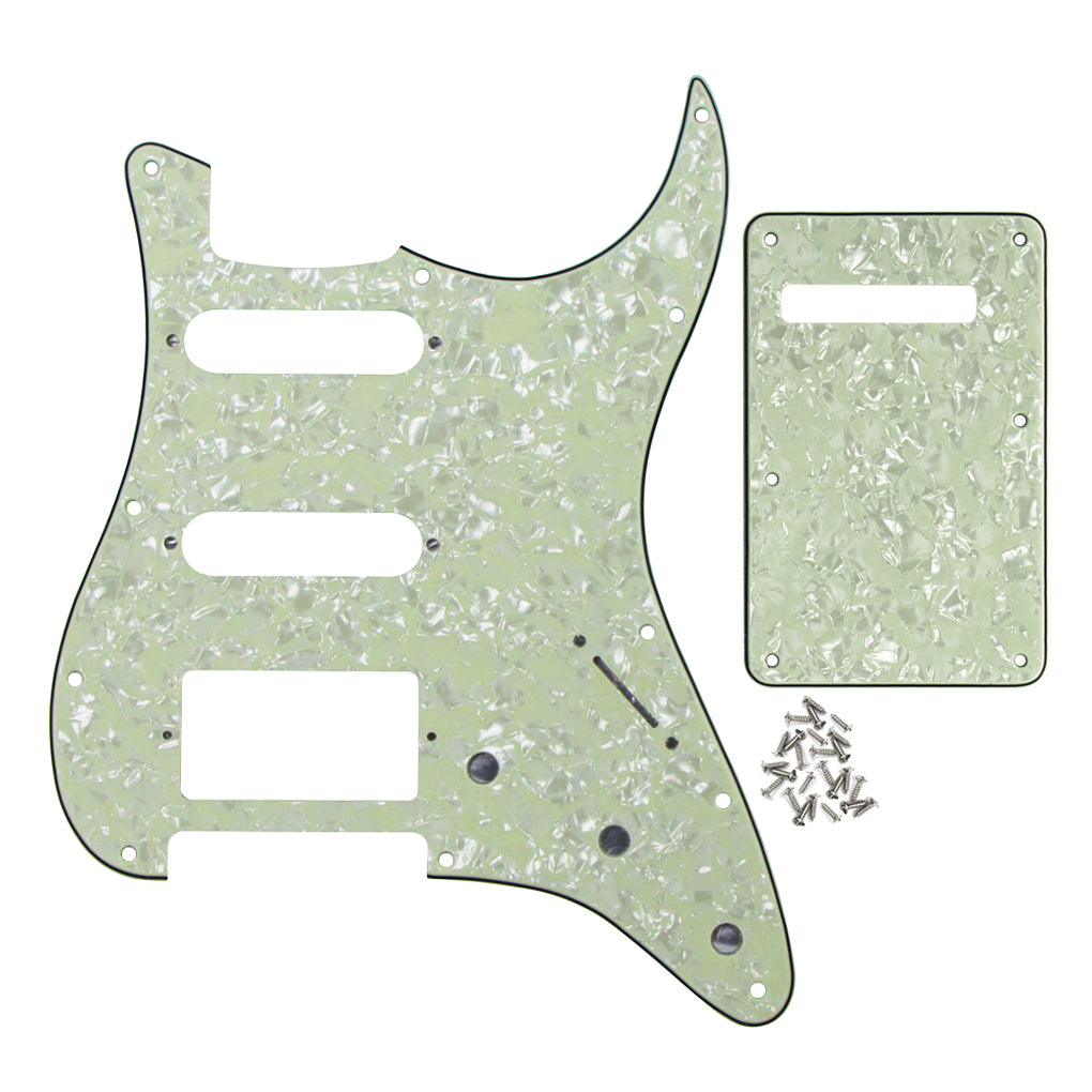 FLEOR 11 Hole SSH HSS Guitar Pickguard Strat & Back Plate | iknmusic