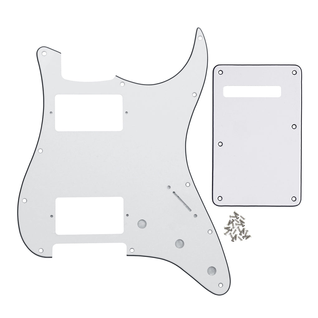 FLEOR Set of 11 Hole Strat Electric Guitar HH Pickguard Back Plate