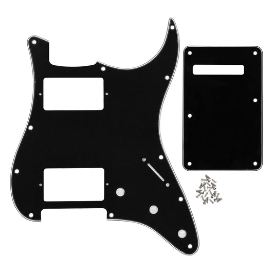 FLEOR Set of 11 Hole Strat Electric Guitar HH Pickguard Back Plate