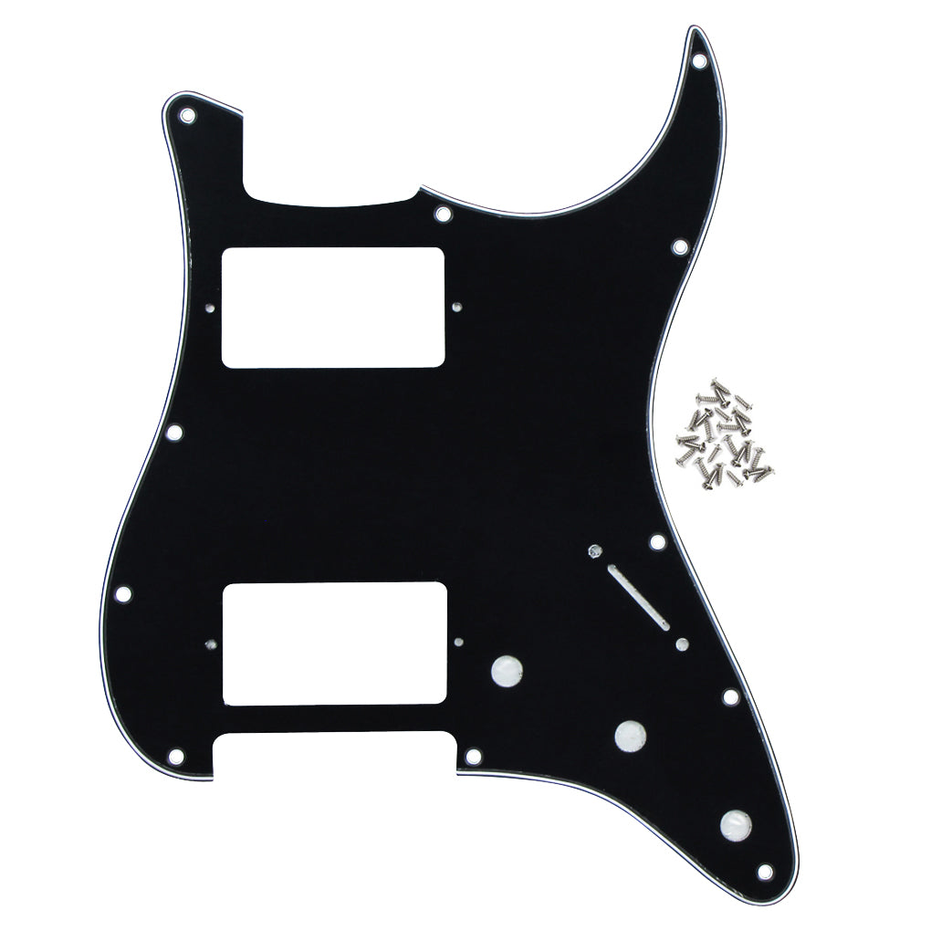 FLEOR Set of 11 Hole Strat Electric Guitar HH Pickguard Back Plate