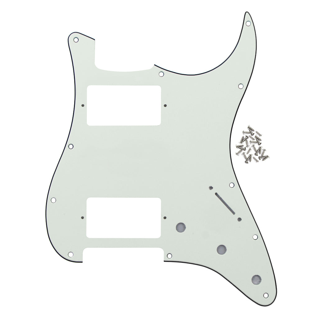 FLEOR Set of 11 Hole Strat Electric Guitar HH Pickguard Back Plate