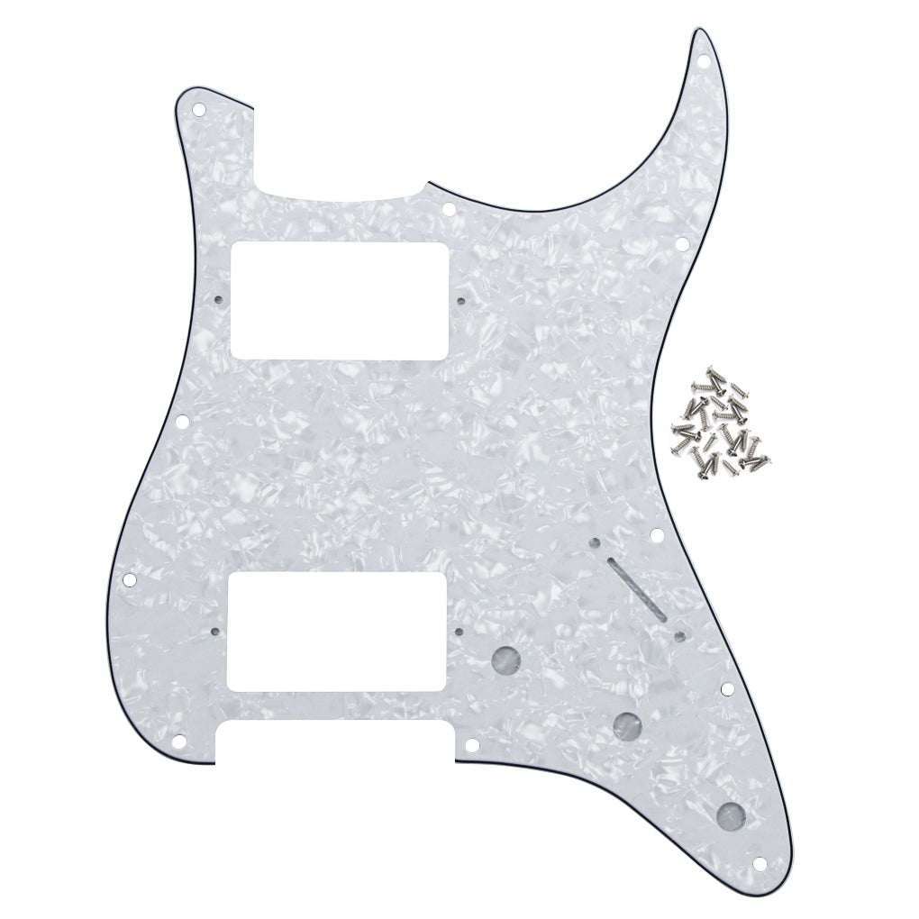 FLEOR Set of 11 Hole Strat Electric Guitar HH Pickguard Back Plate