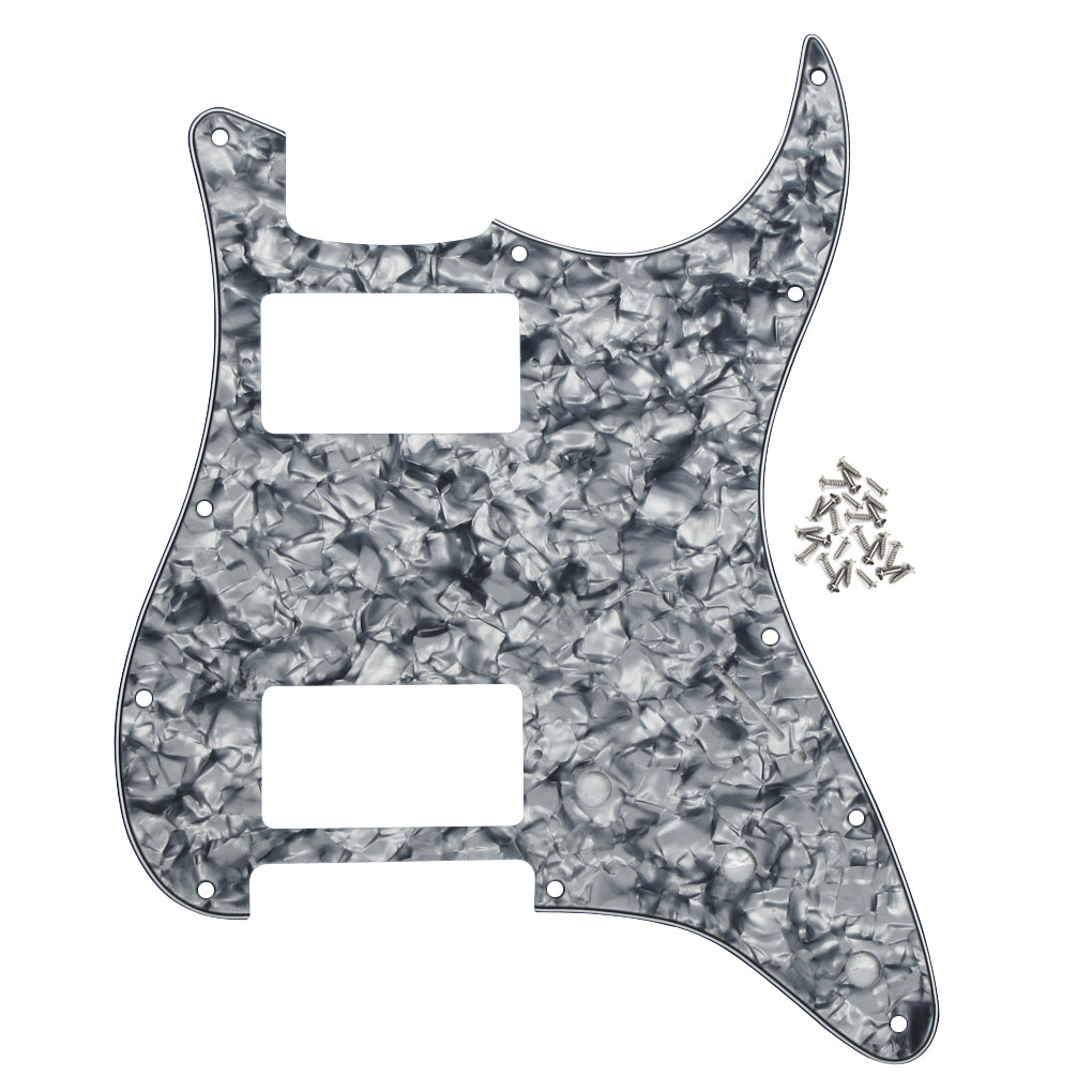 FLEOR Set of 11 Hole Strat Electric Guitar HH Pickguard Back Plate