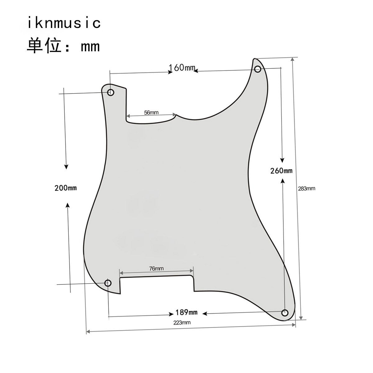 FLEOR 4 Hole Blank Guitar Pickguard Material for Strat | iknmusic