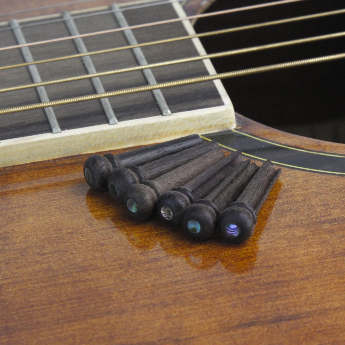 FLEOR 6PCS Rosewood Bridge Pins for Acoustic Guitar Accessories