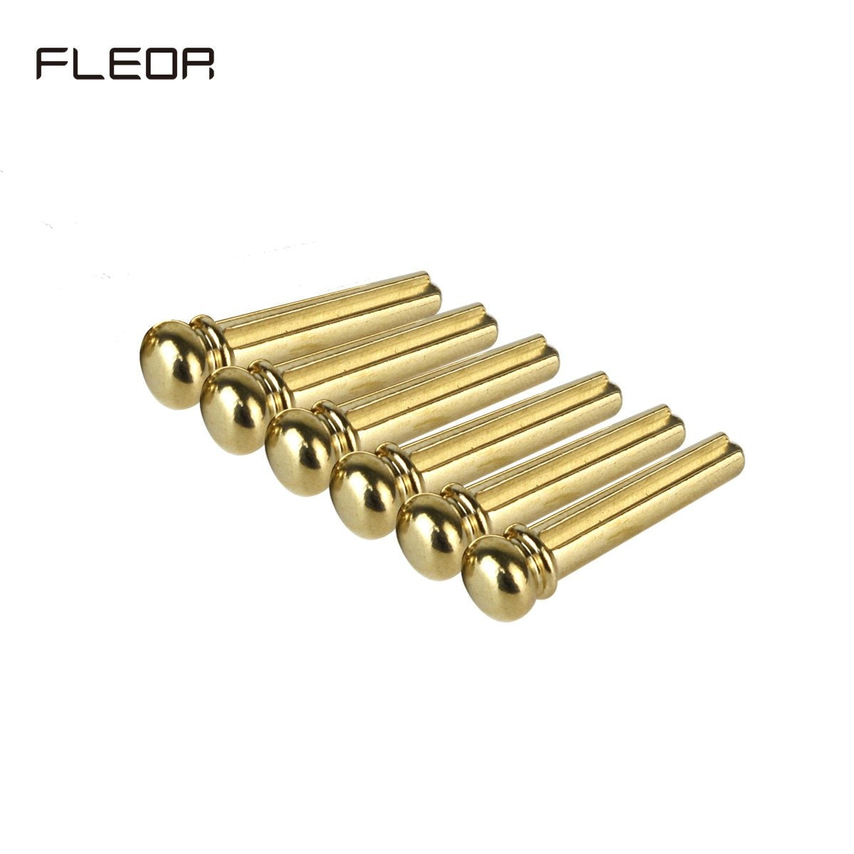 FLEOR 6PCS Brass Guitar Bridge Pins for Acoustic Guitar | iknmusic